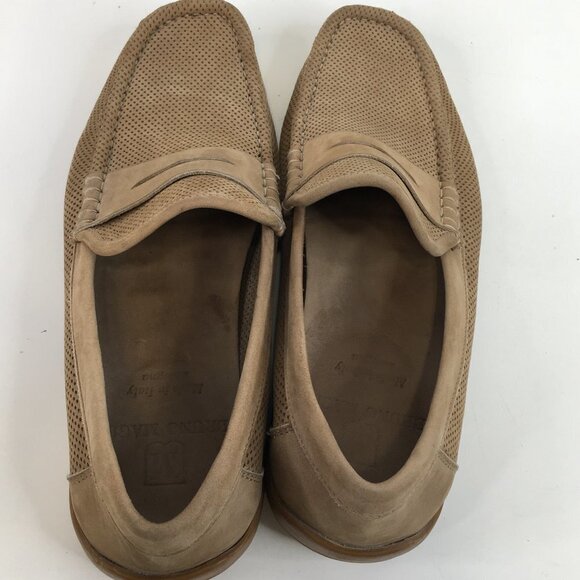 Bruno Magli Carlos Tan Perforated Suede Penny Loafers Size 8M main image 10